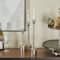 CosmoLiving by Cosmopolitan Silver Aluminum Tapered Candle Holder Set